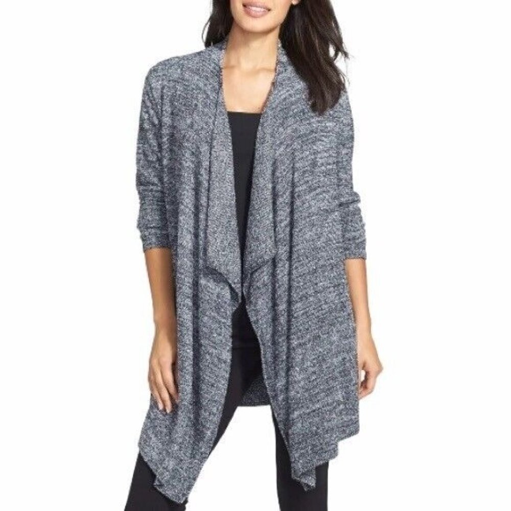 Barefoot Dreams Bamboo Chic Calypso‎ Open Wrap Cardigan  S/M  Soft Long
